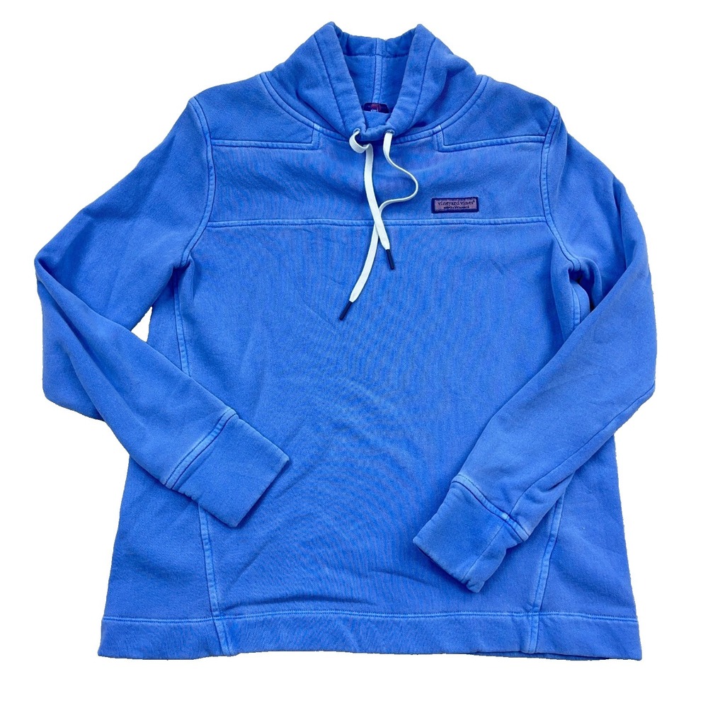 Vineyard Vines Sweater Women XS Blue Pullover Shep Shirt Turtleneck Sweatshirt *